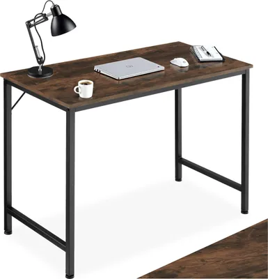 Produktbild von Schreibtisch Jenkins - Industrial Holz dunkel, rustikal, 100 cm