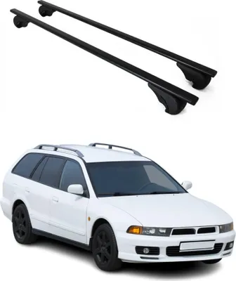 Produktbild von Dachträger Grundtäger für Mitsubishi Galant Kombi 1996-2003 75kg Metall Schwarz