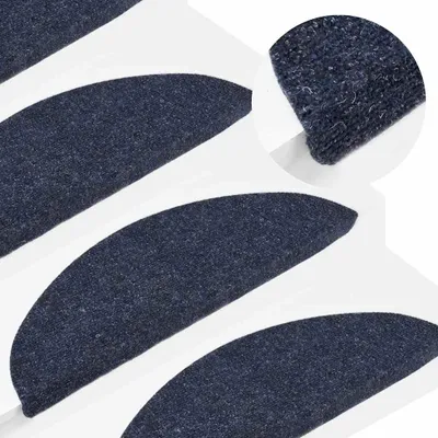 Immagine prodotto di vidaXL Tappetini per gradini autoadesivi 30 pz. Blu 56x17x3 cm
