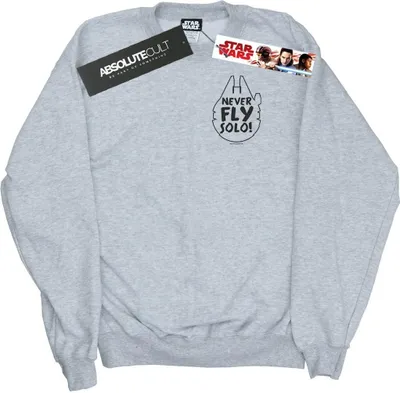 Produktbild von Star Wars - "Never Fly Solo" Sweatshirt für Herren BI45544 (S) (Grau)