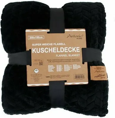 schwarze Kuscheldecke