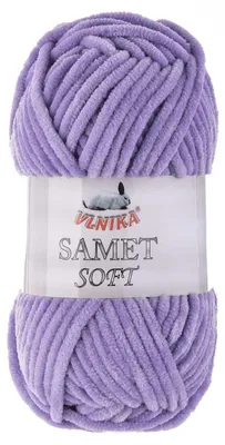 100g Strickgarn Samet Soft Chenille-Strickgarn Samtwolle Strickwolle lavendel