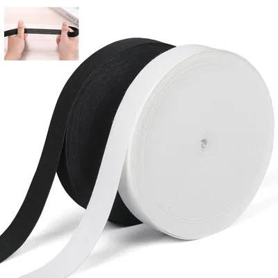 Produktbild von Elastisches Nähband - 2 Rollen in Schwarz und Weiß - 10 m x 1,5 cm
