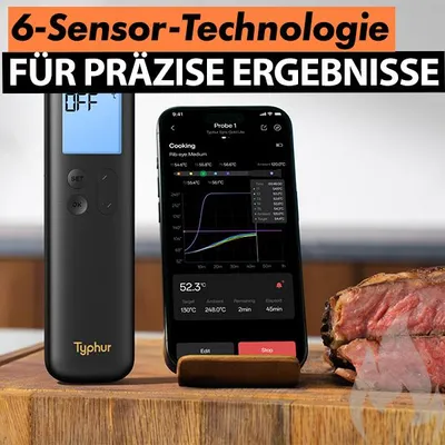 Produktbild von Typhur Grillthermometer Sync Gold Lite SUB 1Ghz Art.Nr. 610369