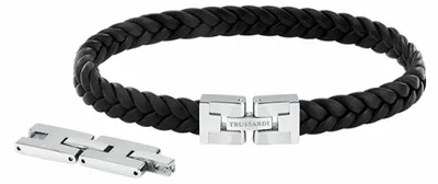 Produktbild von Original schwarzes Lederarmband T-Leather TJAXV19