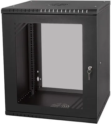 Immagine prodotto di Serverschrank 19" 12U, 600mm, Glastür, schwarz