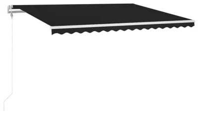 Zdjęcie produktu dla vidaXL Automatyczna markiza z czujnikiem wiatru LED 400x300 cm antracytowa