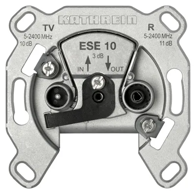 Productafbeelding van KATH Antenneverdeler, doorgaande versie, 2-voudig, ESE 10, frequentiebereik 2x4-2400MHz, versterking: 11dB, demping: 2,4/3,5dB