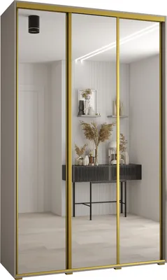 Produktbild von Kryspol Dakota 2 Schrank, drei Türen - 235,2x150x45cm - Kaschmir Gold