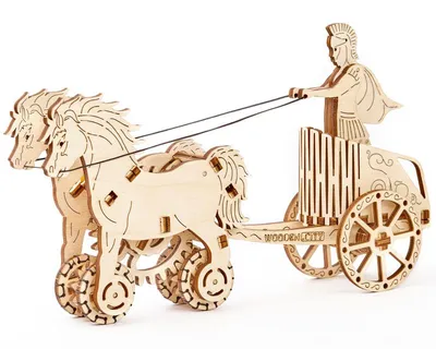 Obrázok produktu pre Drevené mesto 3D drevené mechanické puzzle Rímsky voz