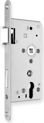 A close-up studio shot of a door lock mechanism.