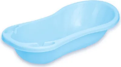 Produktbild von Lorelli Baby Badewanne 100 cm mit Ablagefächern, anatomische Form, Kunststoff in hellblau