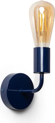 Produktbild von Jayso Wandleuchte im Retro-Stil, Blau, E27, 15,5x11,5x9 cm, wählbares Licht