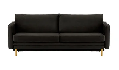 Produktbild von Schlafsofa Lioni mit Stauraum - schwarz - Velluto 20