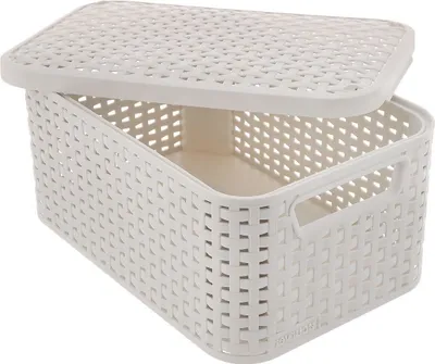 Zdjęcie produktu dla Curver Koszyk Z Pokrywą Rattan Style Kremowy L