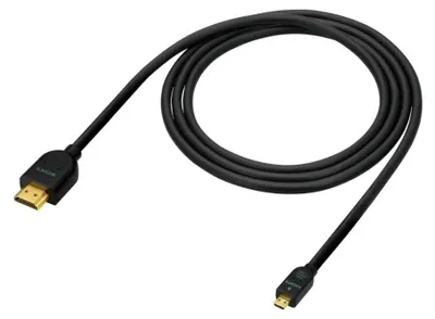 Zdjęcie produktu dla Sony DLC-HEU15, Micro-HDMI, HDMI, męski/żeński, złoty, czarny