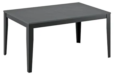 Immagine prodotto di Tavolo allungabile Big, Top in melaminico cemento grigio, base in metallo nero, dimensioni 156/316x90x76 cm - Tavolo da pranzo moderno