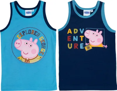 Immagine prodotto di Gilet Peppa Wutz per bambini canotta camicia intima blu (confezione da 2) 98/104