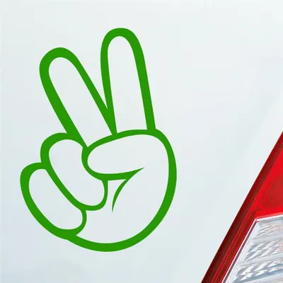 Produktbild von Auto Aufkleber Peace Shocker Zeichen Tuning 10x7 cm Hellgrün Sticker Heckscheibenaufkleber