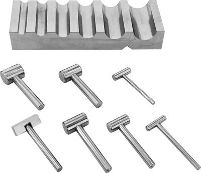 Produktbild von PAULIMOT Hammerpunzen-Set mit Riefenanke, 8-teilig
