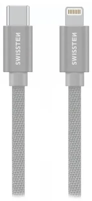 Immagine prodotto di USB kaabel Swissten USB-C - Lightning, 2m, hõbe