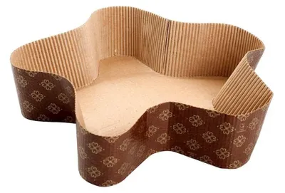 Zdjęcie produktu dla Konfekcja 3 łatwe do upieczenia foremki gwiazdki pandoro z papieru gr 500 cm 25x25x6 h