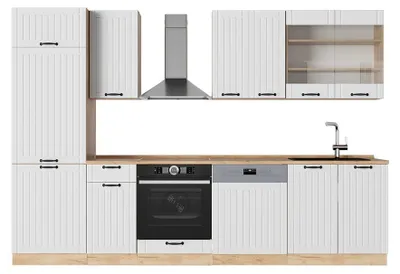 Obrázek produktu pro Kuchyňský kout Vicco Fame-Line Bílý venkovský dům 300 cm , PD Dub, Model 57252