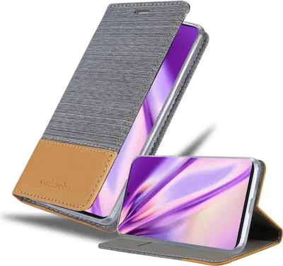 Produktbild von Cadorabo Hülle für Samsung Galaxy A91 / S10 LITE / M80s Schutzhülle in Grau Handy Hülle Etui Book Case Cover