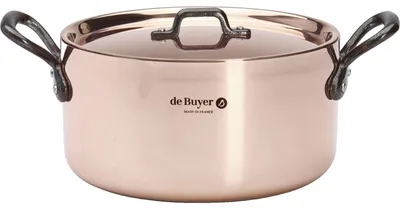 Produktbild von [DEBUYER634220] De Buyer Prima Matera Kookpot, Gietijzeren Handvaten - 90% Koper - 10% Rvs (20cm)
