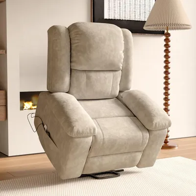 Immagine prodotto di Poltrona reclinabile elettrica in tessuto - Girs - L93 x L102 x H106 cm - Grigio