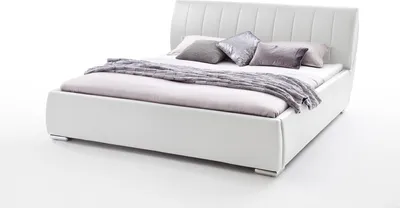 Image de Meise Möbel 664-99-50000 Bern Lit rembourré ; Couleur : blanc ; Dimensions (lxLxH) : 180 cm x 200 cm x 97 cm