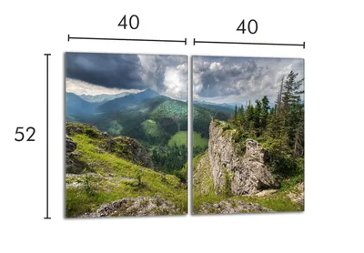 Obrázok produktu pre Ochranný sklenený plech na sporák 2x40x52 Mountains