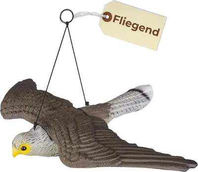 Produktbild von Taubenabwehr Vogelabwehr Falken Attrappe fliegend Taubenschreck für Balkon Vogelscheuche Vogelschreck Vogel Attrappe Falke aus Kunststoff Vogelabschreckung hängend