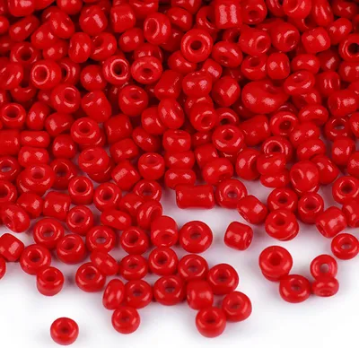50g Rocailles Glasperlen 2mm rot