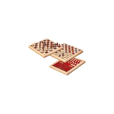 Produktbild von Schach-Dame-Set Holzbox 32x32cm