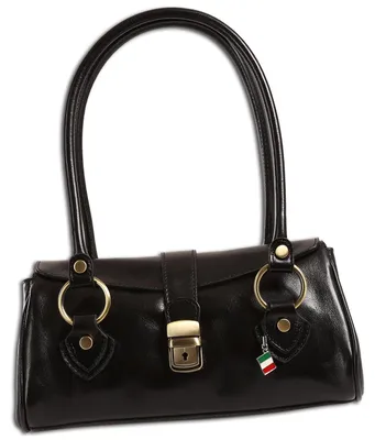 Produktbild von Florence Leder Tasche Damen Schultertasche schwarz 10x29x15cm OTF881S1