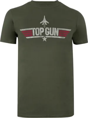 Image de T-shirt Top Gun pour homme TV651 (L) (vert militaire)