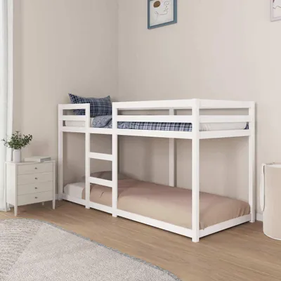 Immagine prodotto di vidaXL Letto a castello bianco 80x200 cm in legno di pino massiccio