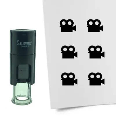 Produktbild von CombiCraft Selbstfärbender Stempel 'Film' in der Farbe Schwarz, Ø10mm