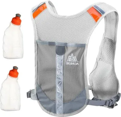 Produktbild von Famanu Hydrationsweste mit Wasserflaschen - Schwarz