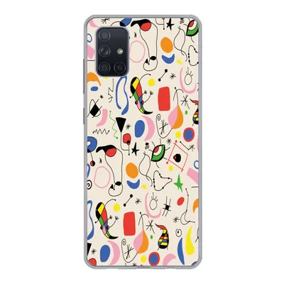 Produktbild von MuchoWow® Handyhülle Schutzhülle Hülle für Samsung Galaxy A71 Muster - Abstrakt - Kunst Silikon Softcase Handy Hülle - Kartenbesitzer