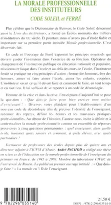 Produktbild von La morale professionnelle des instituteurs
