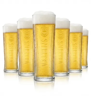 Produktbild von 6x Veltins Glas 0,3l Bier Gläser Kontur Pokal Becher Geeicht Gastro Kneipe Pils