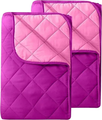 Produktbild von Unyqoos® 2er-Set Mikrofaser-Sommerdecke 135 x 200 cm – leichtes Campingdeckbett, Standard 100, waschbar 95°C, trocknergeeignet, lila