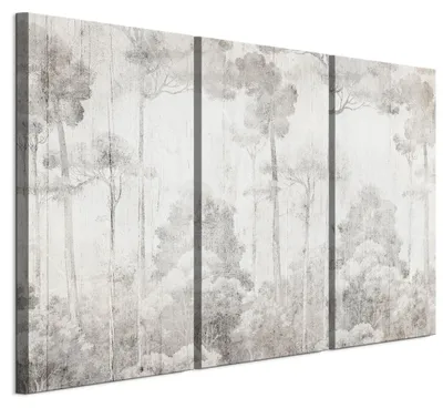 Immagine prodotto di Set di 3 quadri decorativi LUMASOUL per soggiorno, motivo: foresta, dimensioni 120x80 cm. Set di 3 stampe su tela per camera da letto, corridoio, ufficio e cucina