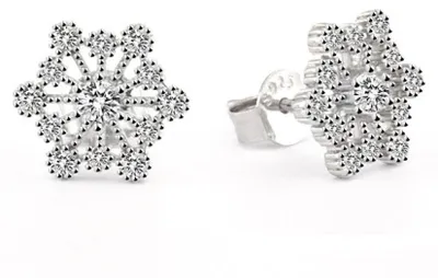 Produktbild von Mode Silber Ohrringe Schneeflocke AGUP2754