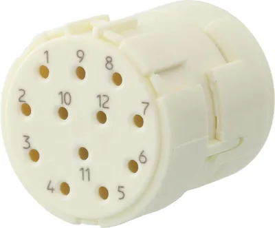 Immagine prodotto di HUMMEL M23 Inserto a contatto a crimpare Signal Presa a crimpare, numero di poli 12 poli 200 V, 8 A, colore bianco - 1 pezzo