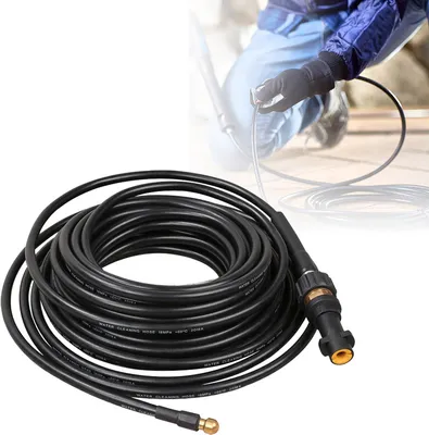 Obrázok produktu pre Wolketon 30m 180bar 60£C hadica na čistenie potrubia Súprava na čistenie potrubia pre bajonetové čističe potrubia s pripojením Kaercher vrátane adaptéra