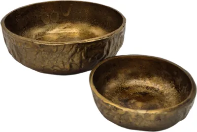 Zdjęcie produktu dla Deco4yourhome Zastawa stołowa Tokyo - zestaw 2 sztuk - antyczne złoto - 20,5x20,5x8cm