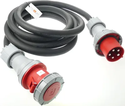 Produktbild von CEE-Verlängerungskabel Starkstromkabel Stromkabel Leitung Elektrokabel wasserdicht H07RN-F 5G25 5x25mm² 125A Steckern PCE IP67 Außenbereich outdoor, Größe:5G25/30m